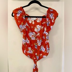 American Eagle Tie Front Crop Top, size small